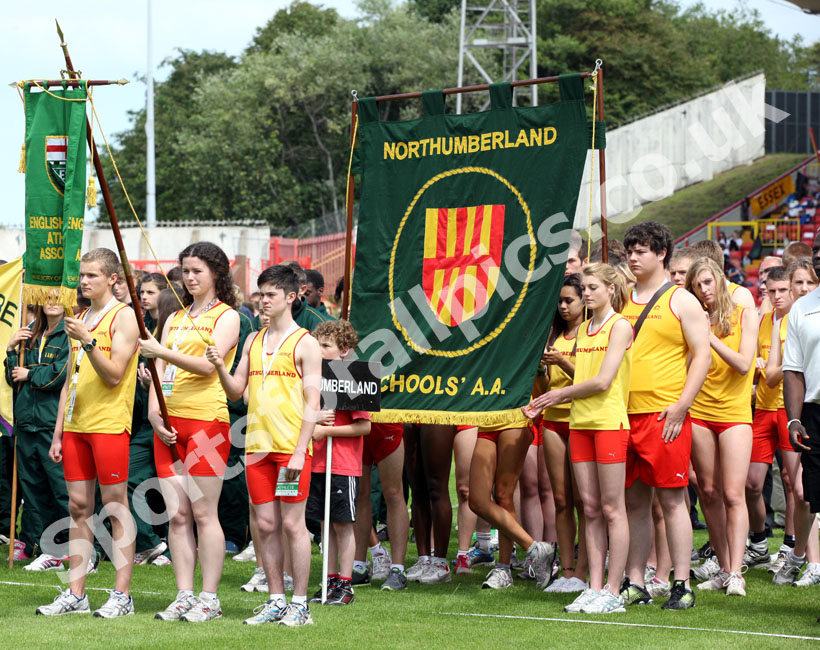 Northumberland relay team of, from left to right: Jenny Gilmour, Davina Nylander, Sydney Robertson and Emma Gilmour Sydney Robertson won the Junior Girls 4x100 metres relay at the 2011 Aviva English Schools' 81st Track and Field Championships, Gateshead International Stadium